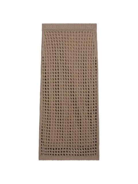 open-knit midi skirt by MAX MARA
