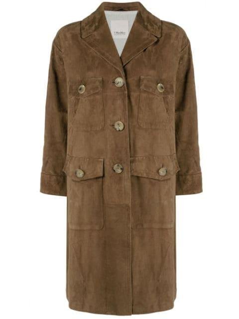 oversize suede coat by MAX MARA