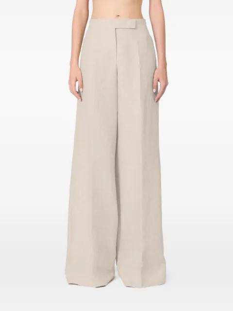 palazzo linen trousers by MAX MARA