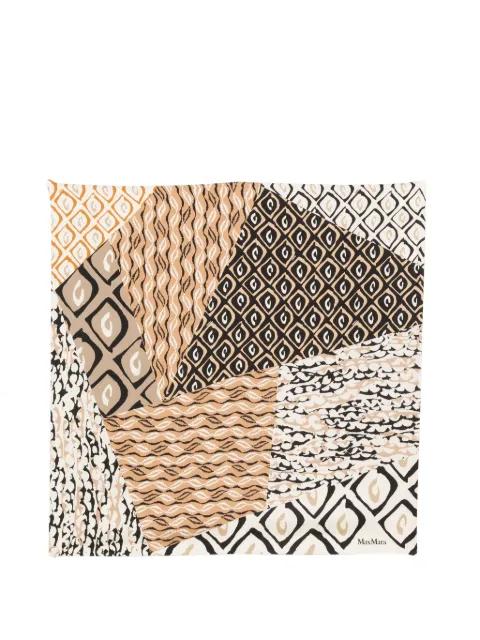 patchwork-print scarf by MAX MARA