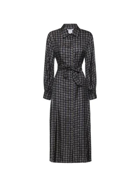 patterned tie-waist midi dress by MAX MARA