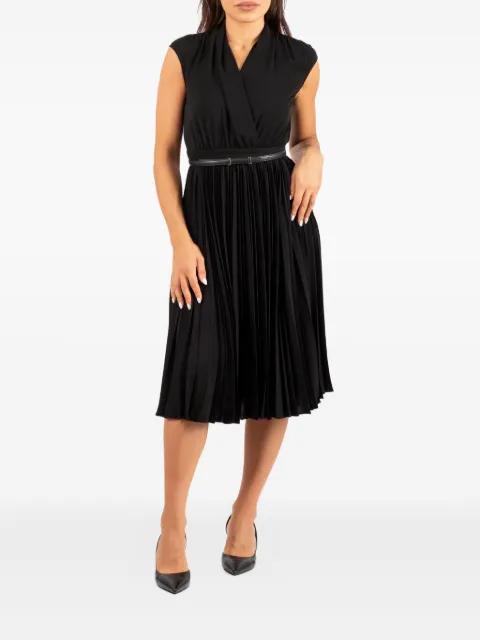 pleated belted dress by MAX MARA