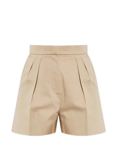 pleated logo-embroidered shorts by MAX MARA