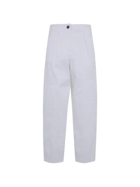 pleated logo-patch trousers by MAX MARA