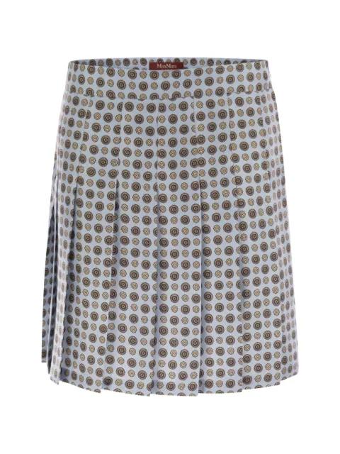 pleated patterned Madison silk skirt by MAX MARA