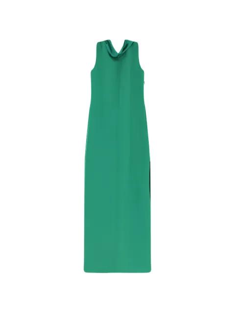 plunging back side-slit dress by MAX MARA