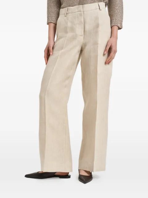 pressed-crease wide-leg trousers by MAX MARA