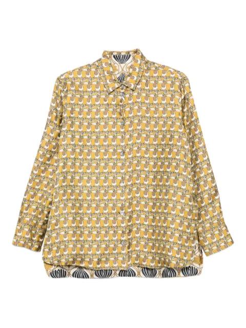 printed button-down silk shirt by MAX MARA