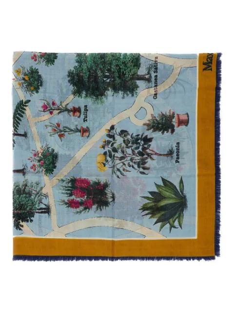 printed fringed scarf by MAX MARA