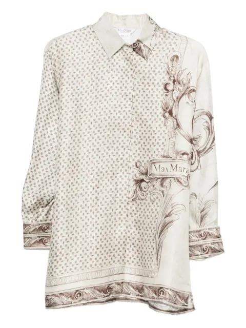 printed silk twill shirt by MAX MARA