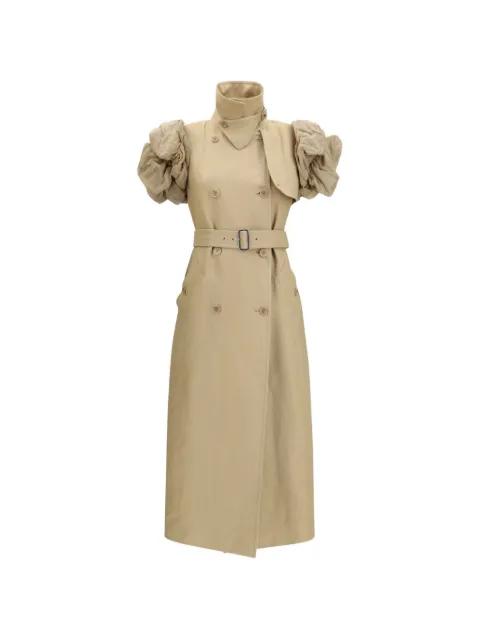 puffed-sleeve double-breasted overcoat by MAX MARA