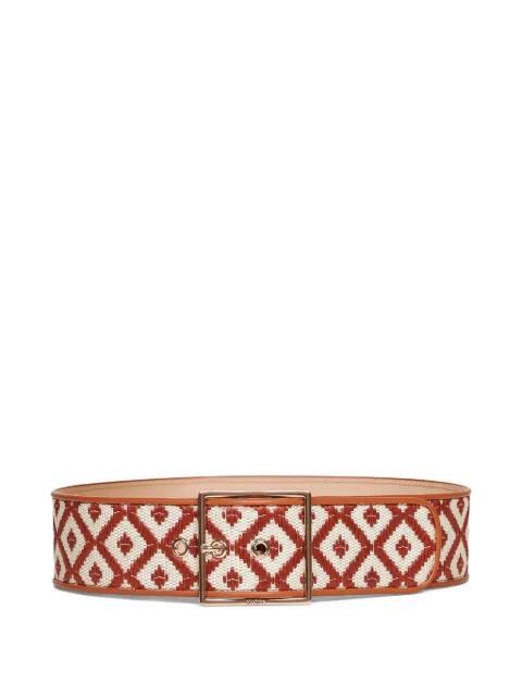 raffia-effect wide fabric belt by MAX MARA