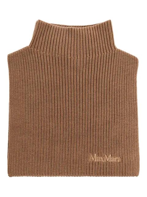 ribbed high-neck virgin-wool scarf by MAX MARA