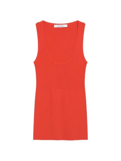 ribbed-knit scoop-neck top by MAX MARA