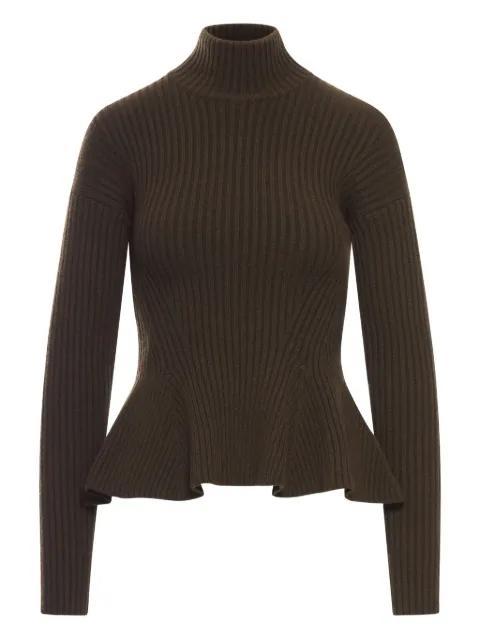 ribbed peplum knitwear by MAX MARA