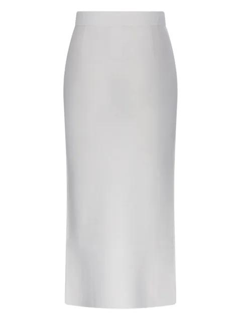 ribbed wrap-effect midi skirt by MAX MARA