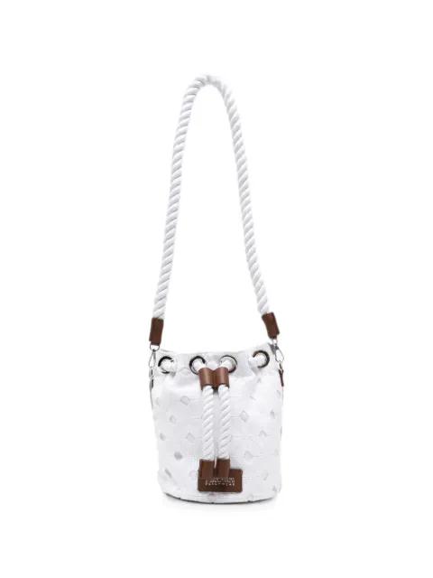 rope-detail floral-lace bucket bag by MAX MARA
