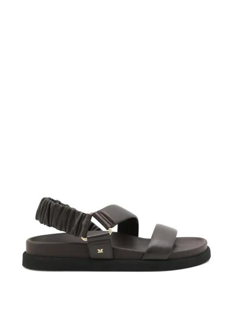 ruched slingback leather sandals by MAX MARA