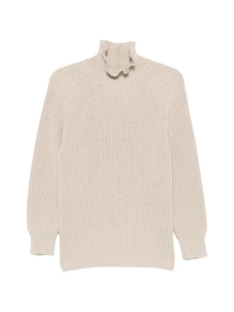 ruffled cotton sweater by MAX MARA