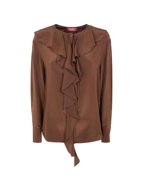 ruffled silk blouse by MAX MARA