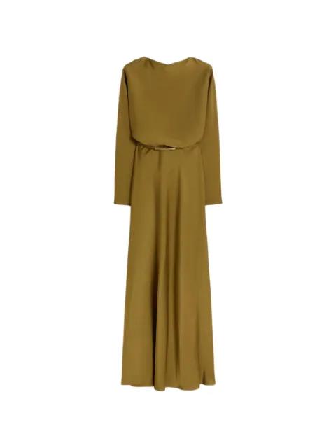 satin belted maxi dress by MAX MARA