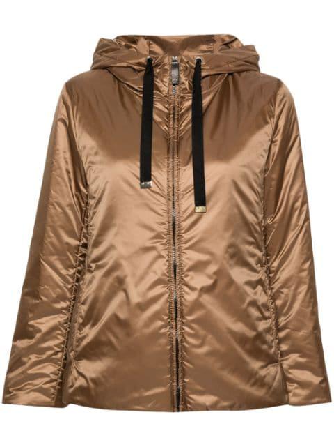 satin hoodied jacket by MAX MARA