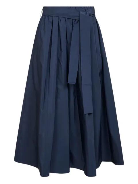 self-tie pleated midi skirt by MAX MARA
