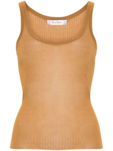 semi-sheer fine-ribbed top by MAX MARA