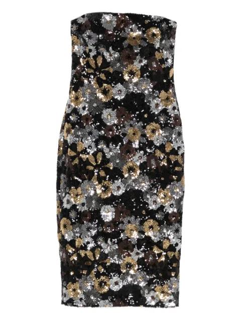 sequin-embellished floral-print midi dress by MAX MARA