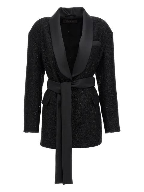 sequin-embellished shawl-collar blazer by MAX MARA