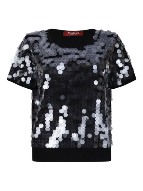 sequin-embellished short-sleeve T-shirt by MAX MARA
