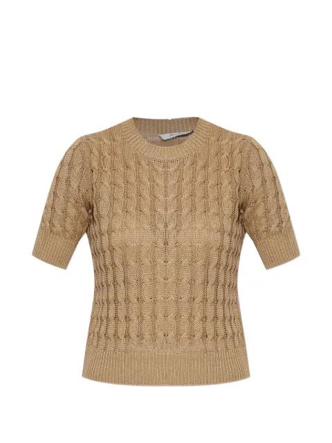 short-sleeve cable-knit top by MAX MARA