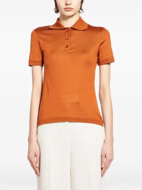 short-sleeve silk polo shirt by MAX MARA