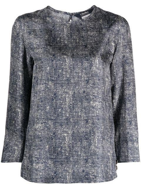 speckled-print silk blouse by MAX MARA
