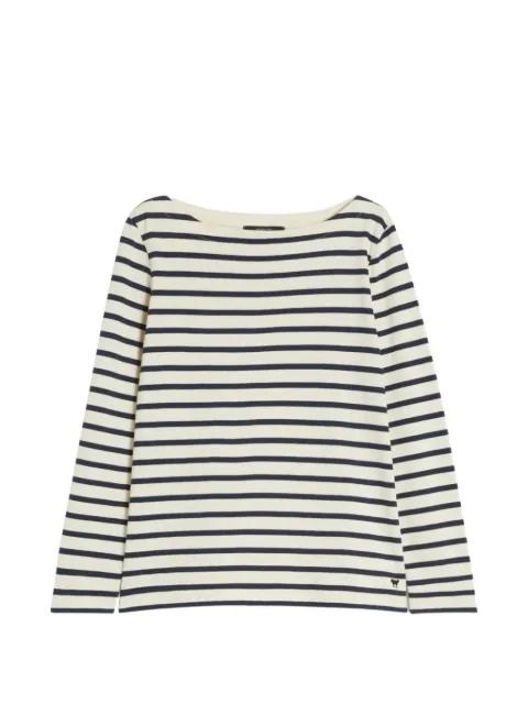 striped boat-neck T-shirt by MAX MARA