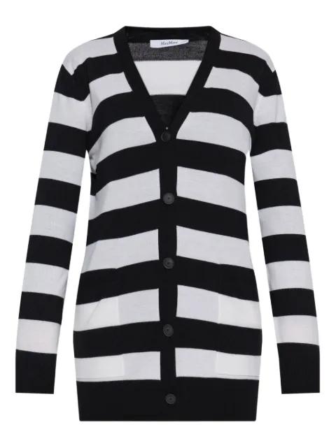 striped button-up cardigan by MAX MARA