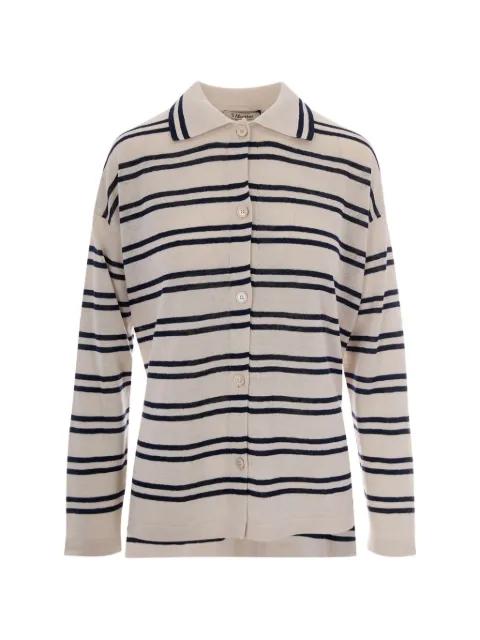 striped-pattern linen cardigan by MAX MARA