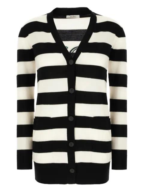 striped virgin-wool cardigan by MAX MARA
