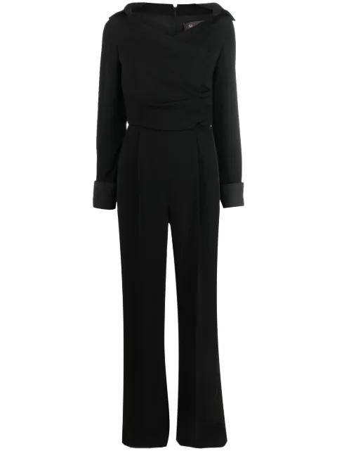 tailored draped-detail jumpsuit by MAX MARA