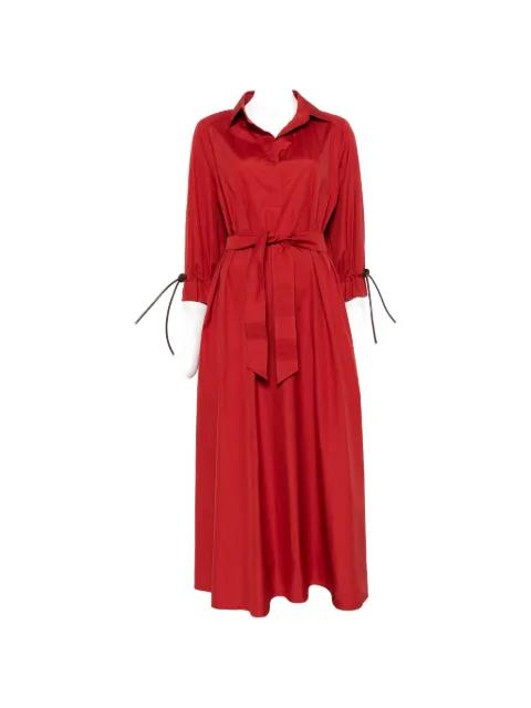 tie-detail V-neck midi dress by MAX MARA