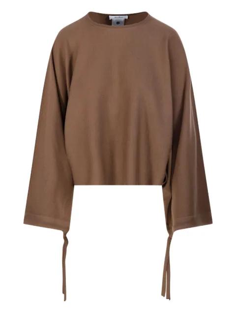 tie-detail sweatshirt by MAX MARA