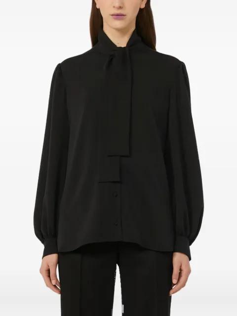 tie-neck puff-sleeve blouse by MAX MARA