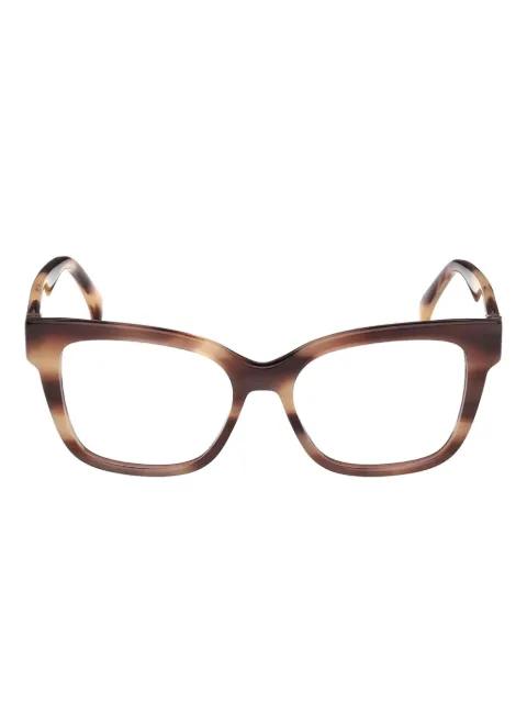 tortoiseshell square-frame glasses by MAX MARA