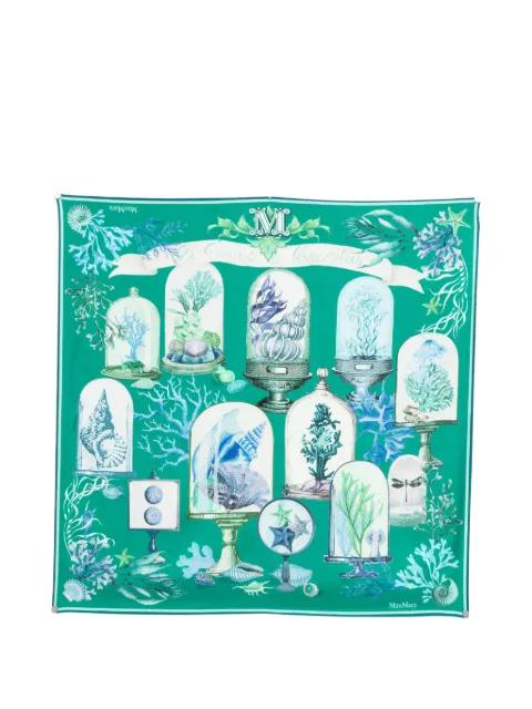 undersea-print scarf by MAX MARA