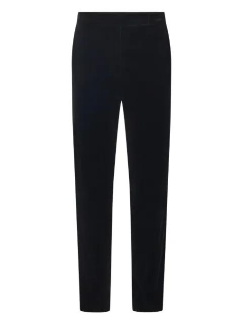 velvet-texture side-stripe trousers by MAX MARA