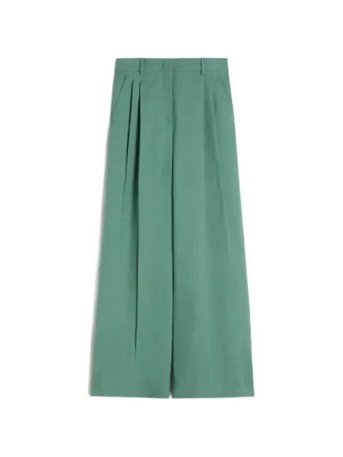 viscose and linen wide-leg trousers by MAX MARA