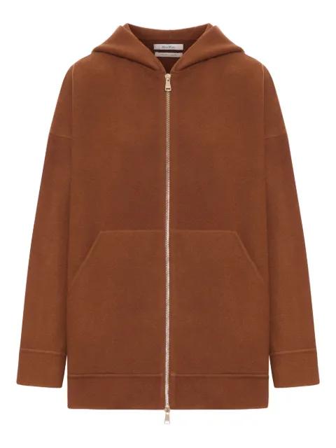 wool zip-up hoodie by MAX MARA