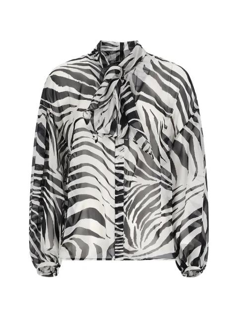 zebra-print blouse by MAX MARA