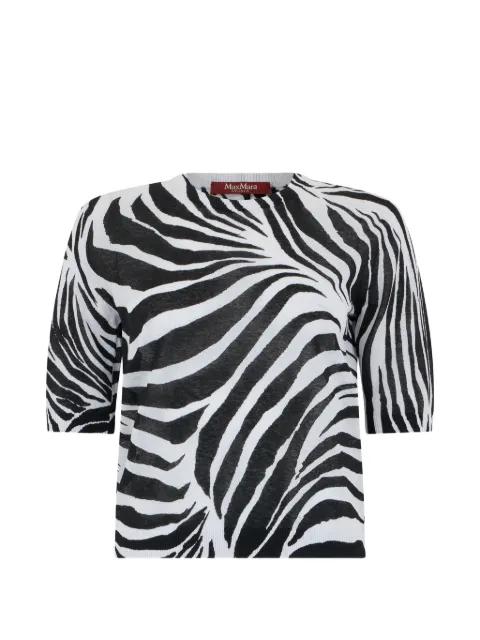 zebra-print top by MAX MARA