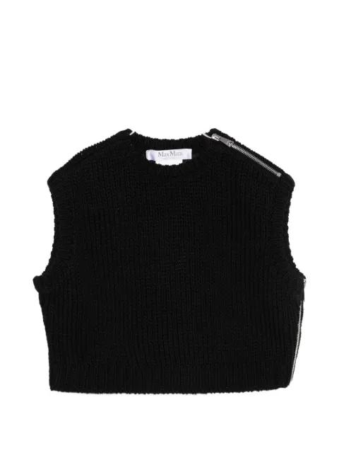 zip knitted top by MAX MARA